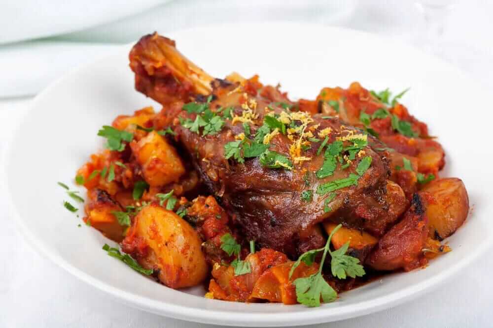 Braised Honey Lamb Shank