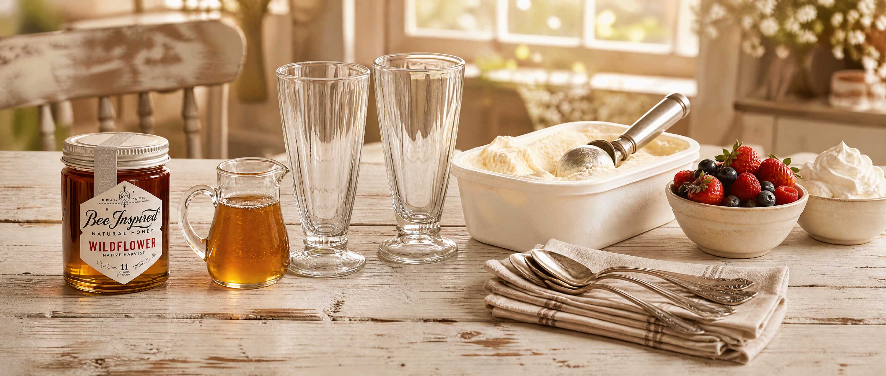 making an old fashioned ice cream soda
