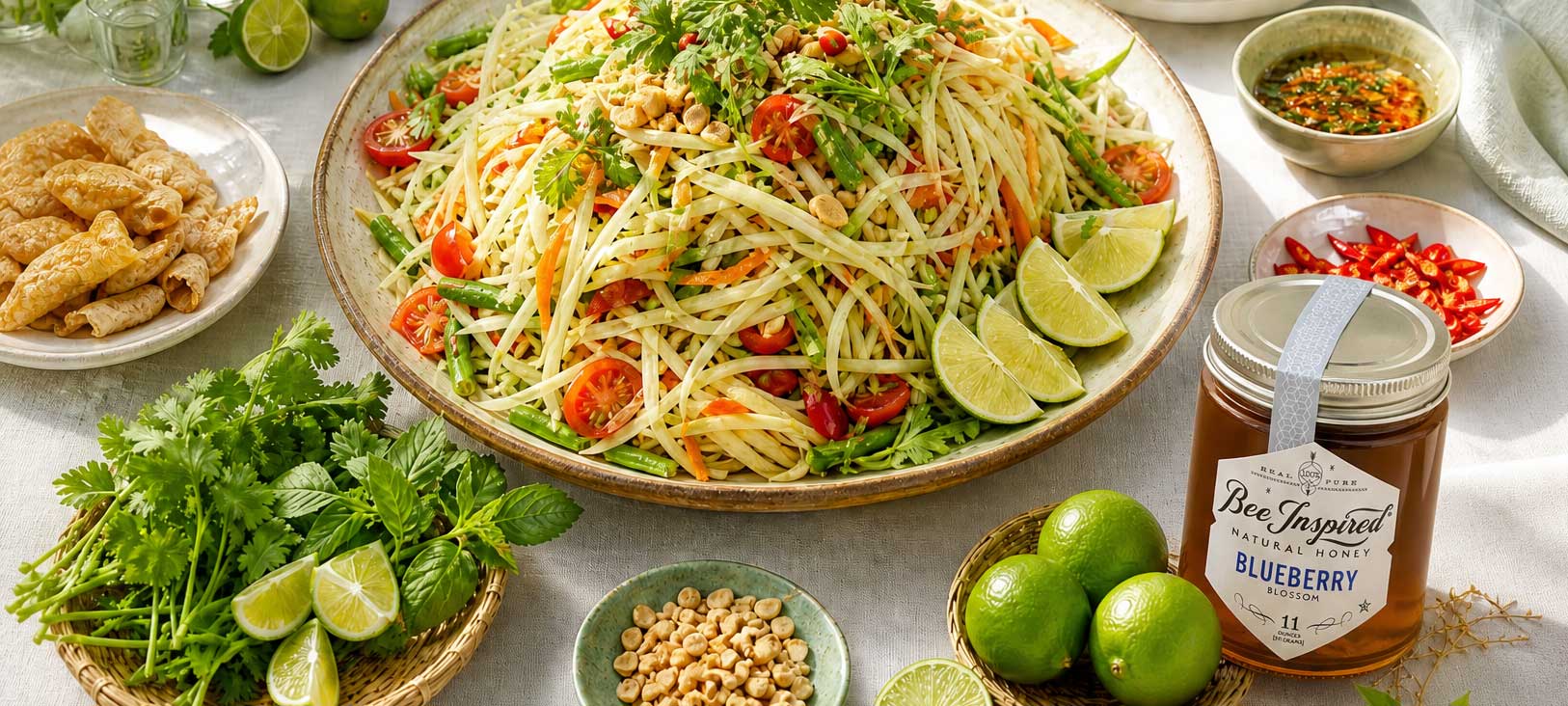 papaya salad with ingredients