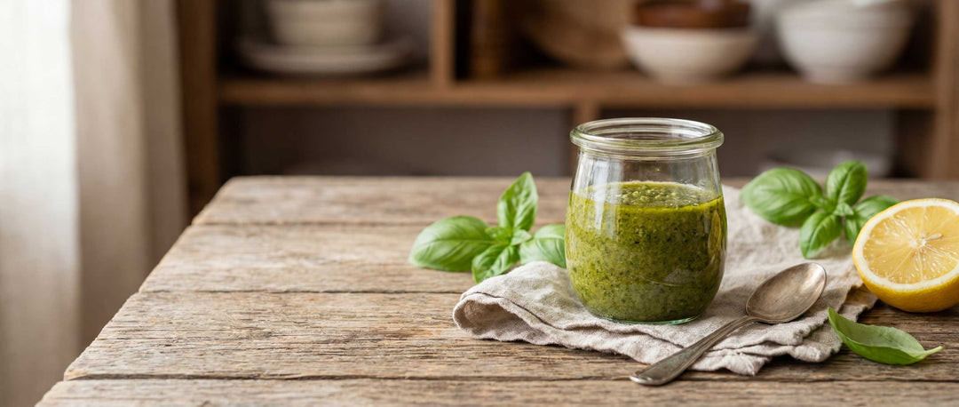 Easy Pesto Salad Dressing: A Fresh Basil Recipe