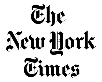Black The New York Times logo on white 