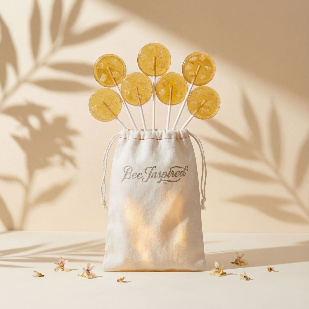 Bowl of honeycomb on sticks with &