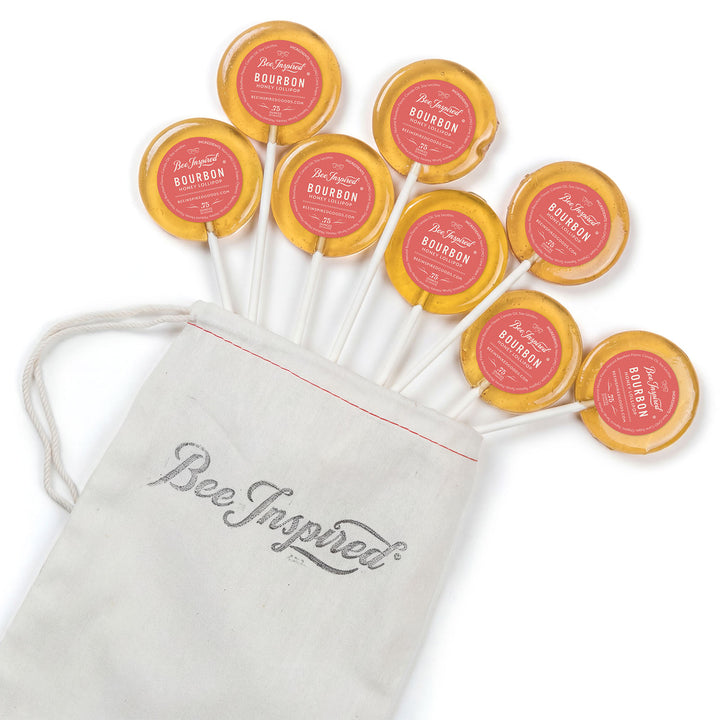 Bourbon lollipops with a &