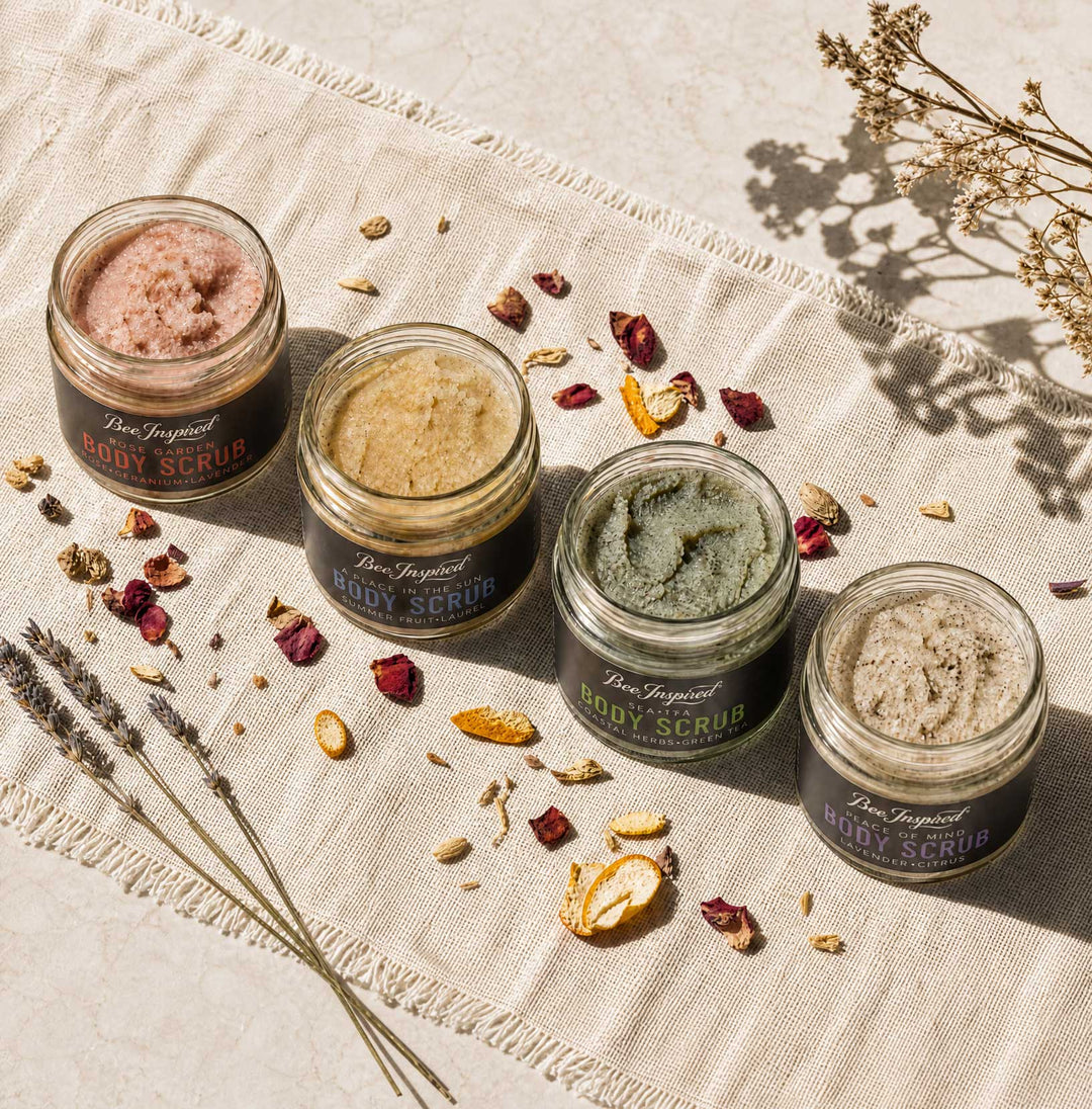 editorial shot of petite scrub sampler